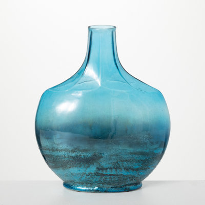 Vase en verre poli
