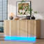 63'' Sideboard Cabinet With Led Lights, Type-c Ports, Usb Ports & Motion Sensor-511631574