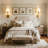 Modern Removable Battery Operated Wireless Fabric Shade Wall Sconce With Remote Control