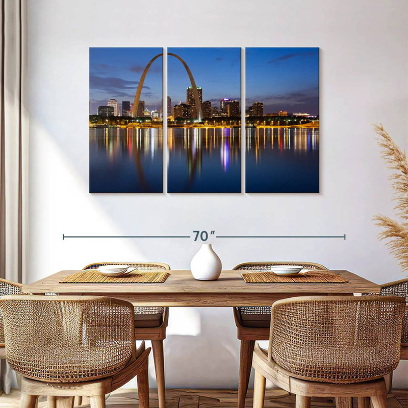 St. Louis Waterfront, H 36 po x l 57 po