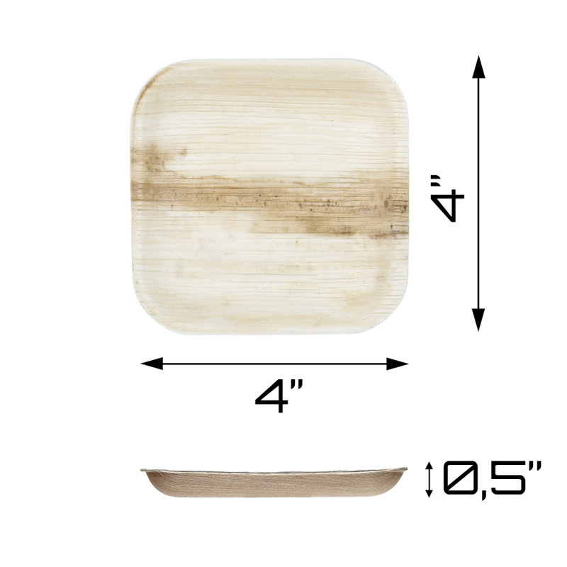 Assiettes à dessert jetables - compostables