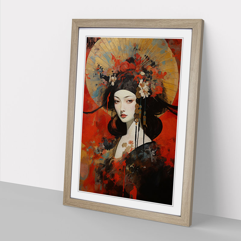 Single Picture Frame Print on Wood, Oak Framed, 64cm H x 46cm W