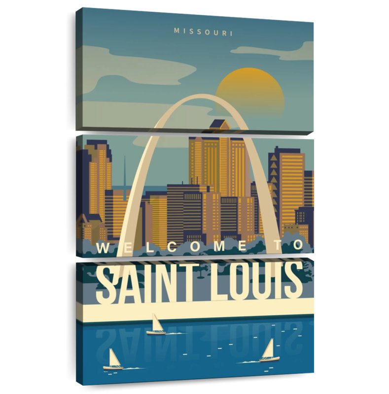 Affiche Nicci Saint Louis Arch, H 32 po x l 20 po