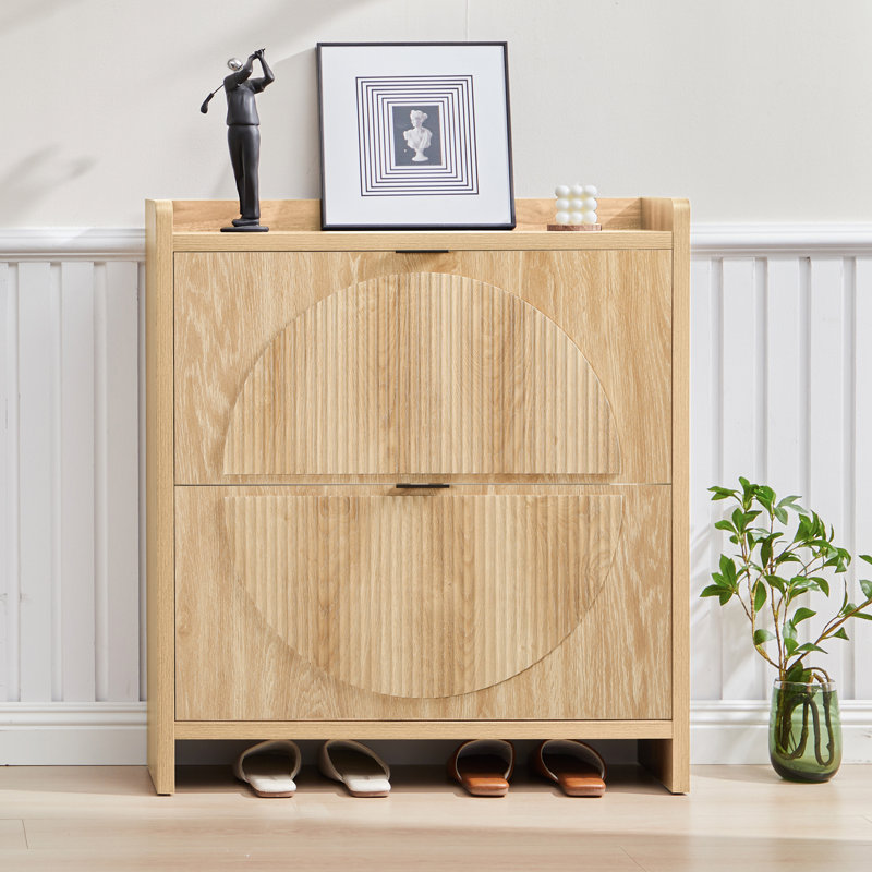 Armoire de rangement pour 12 paires de chaussures, Jaune