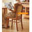 Retro Solid Wood Wicker Dining Chairs With Backrests