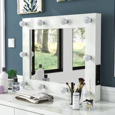 Miroir mural 31 "avec ampoules