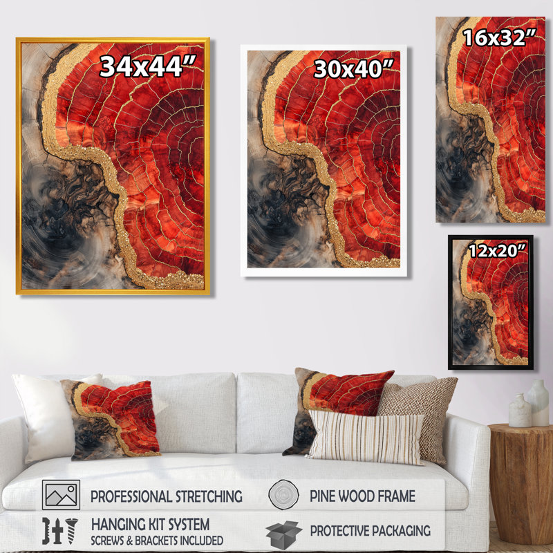 Avelines - Art mural sur toile florale, H 32 po x l 24 po, Reproduction encadrée d'une seule photo, Noir, noir, noir, noir
