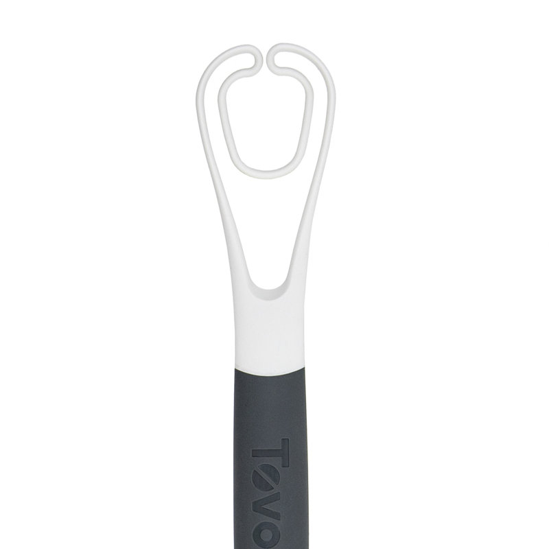 Tovolo 3-in-1 Egg Tool Silicone Flipper Whisk and Egg Dipper for Everyday Egg Cooking, White
