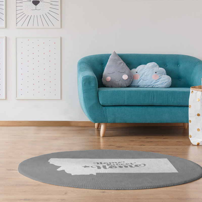 Chenille Indoor Rug, Round 5'