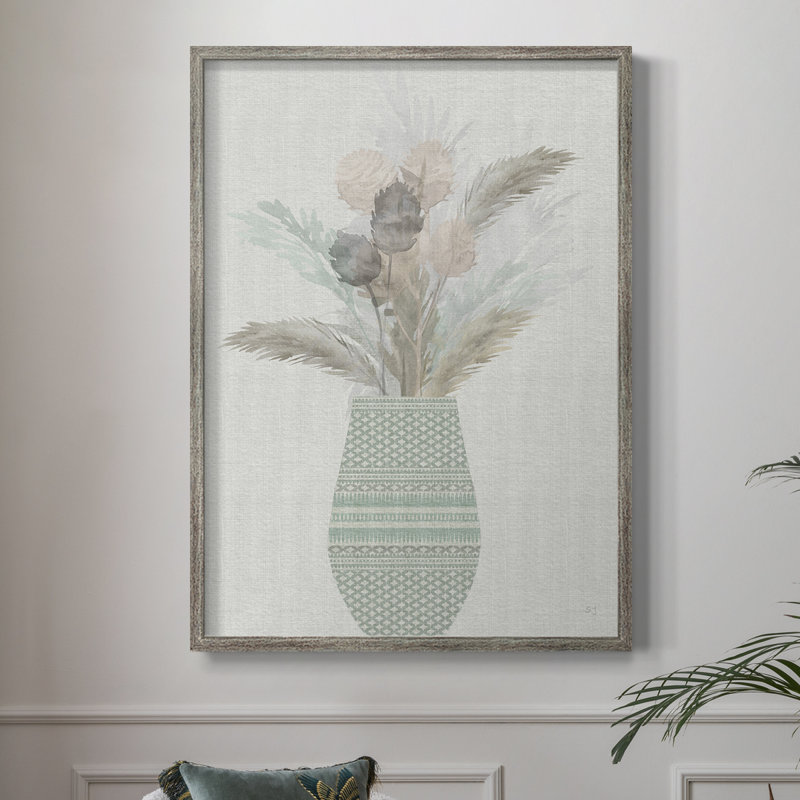 «Cattail Arrangement II», reproduction encadrée - bois massif 49096, H 30 po x l 24 po