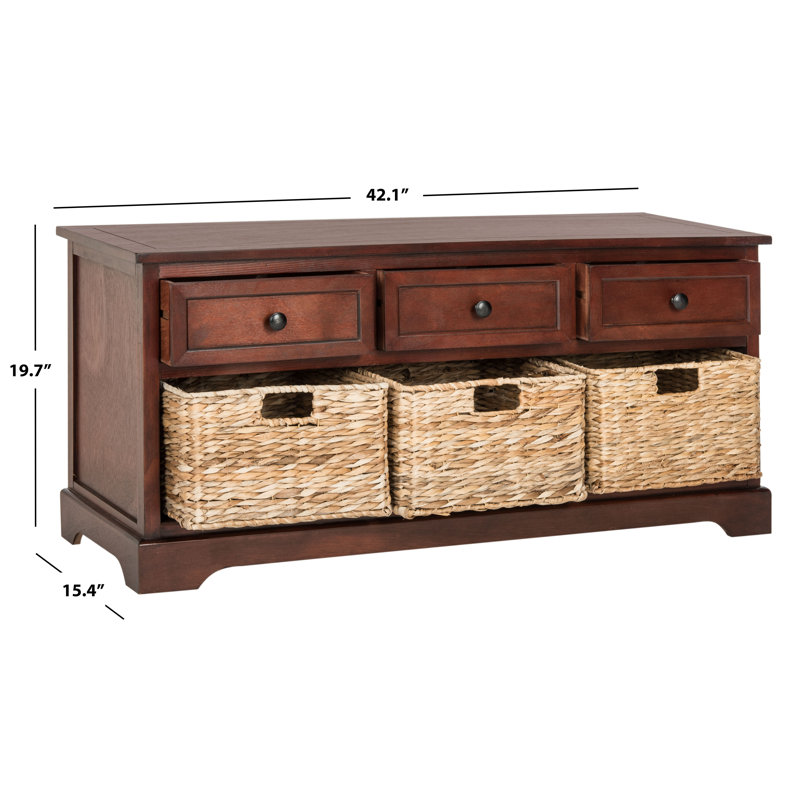 Storage Bench, Dark Cherry