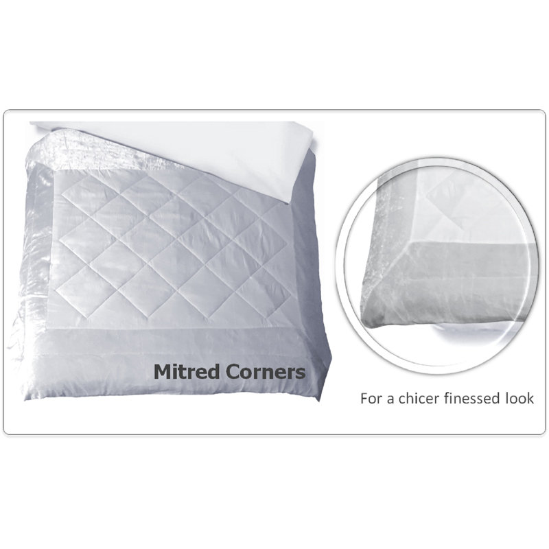 Nicolle Velvet Oxford Decorative Quilted Bedspread, White