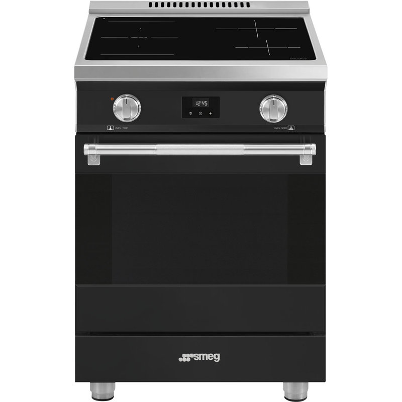 Smeg Professional Range, 24", Induction, Matte Black