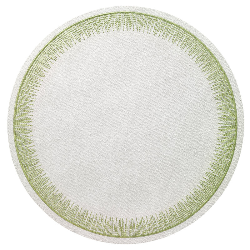 Flare Vinyl Placemats, White/Fern