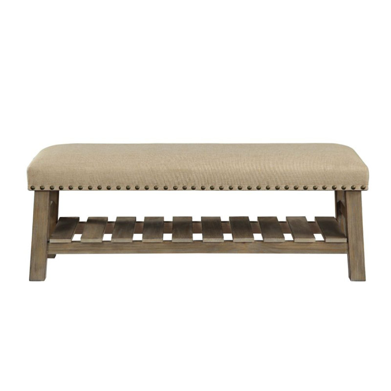 Ouellette Polyester Blend Upholstered Storage Bench
