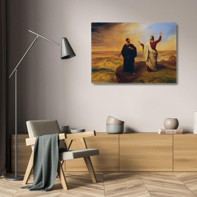 "La tentation du Christ" par Ludwig Ferdinand Schnorr Von Carolsfeld - Art mural sur toile tendue
