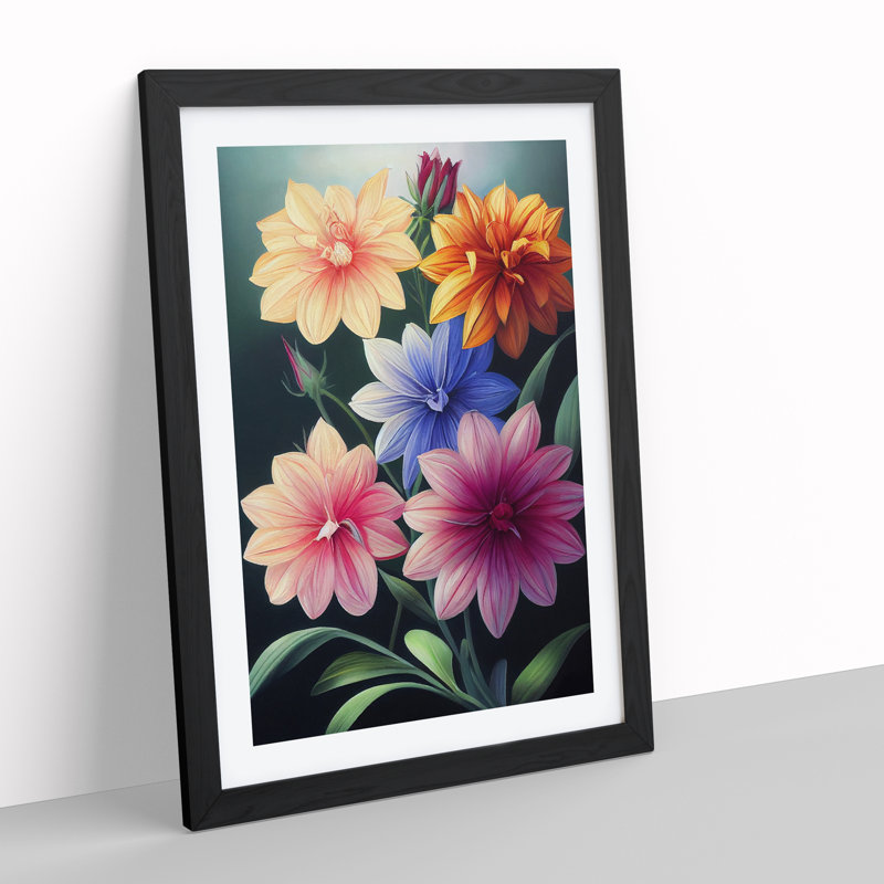 The Magnificent Flowers - Single Picture Frame Print, 34cm H x 25cm W x 2cm D, Black Framed