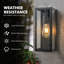 Matte Black 32.5cm H Outdoor Sconce