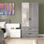 Majoch Mirrored 2 Door Wardrobe & 2 Drawers-1217096210