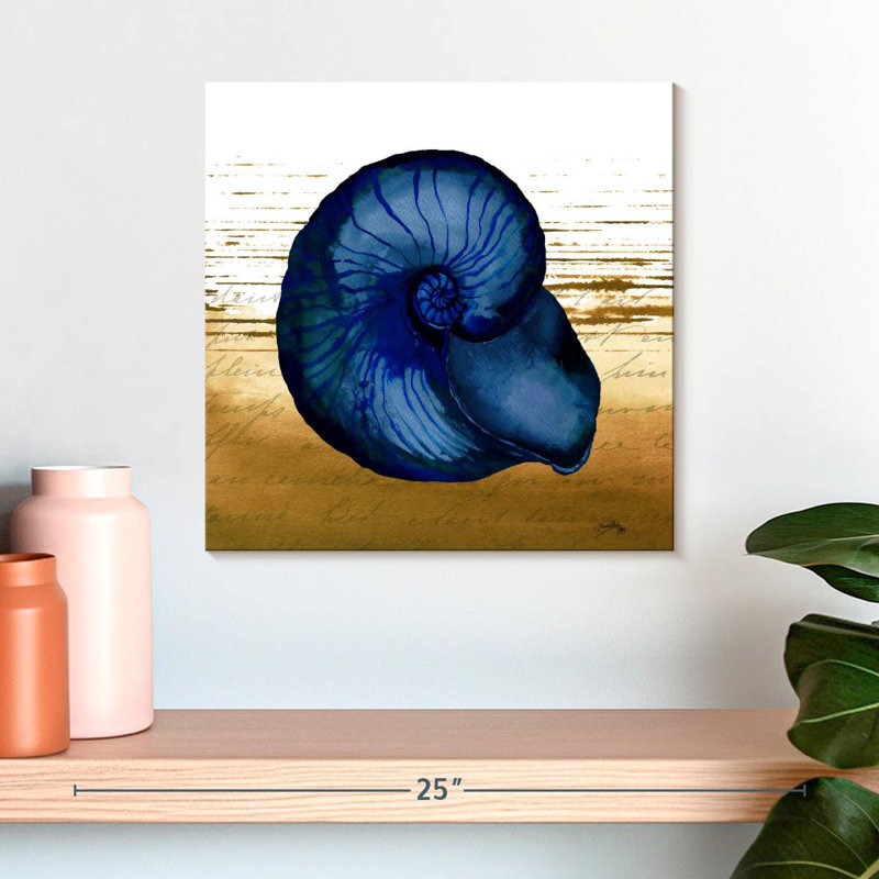 Adeliza Coastal Blue Shell, 16" H x 16" W