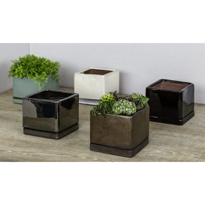 I/O Series Handmade Planter, Metallic