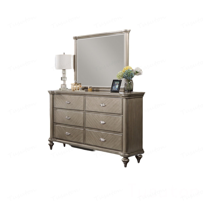 Commode de luxe / champagne avec miroir