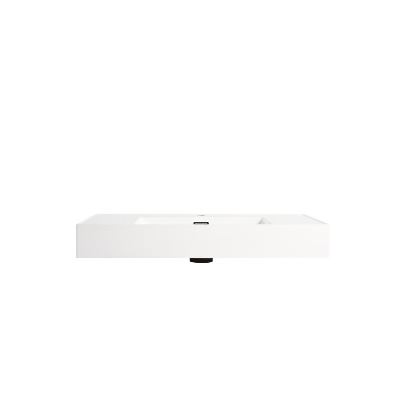 Lavabo de salle de bain 36 po en résine - Élégant, lavabo supérieur robuste et durable
