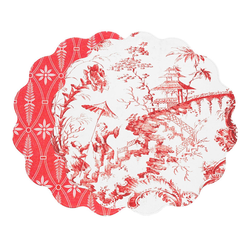 Vida Leather-like; Linen Round Placemats