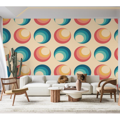 Premium Wallpaper Wall Mural - Colorful Circles Pattern