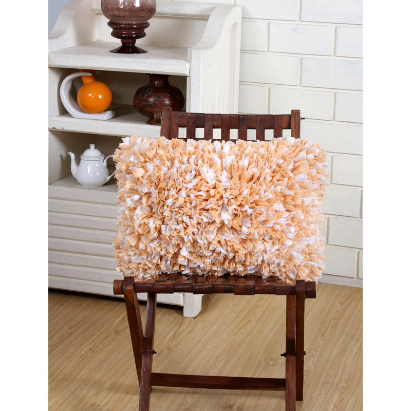 Cotton Throw Pillow, Orange