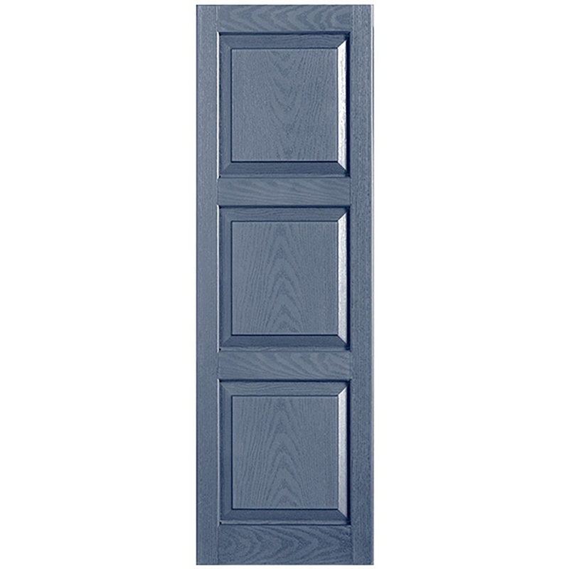 Paire de volets sur mesure en vinyle, Bleu, 15 po, 67 po