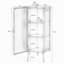 Armoire 22,25 po à trois niveaux avec portes en verre trempé et tablettes de rangement-677648652
