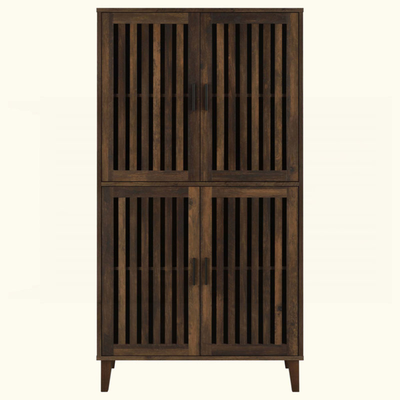 Armoire d'appoint haute 4 portes Dark Pine