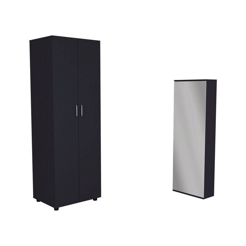 Ensemble de chambre à coucher 2 pièces, armoire et range-chaussures