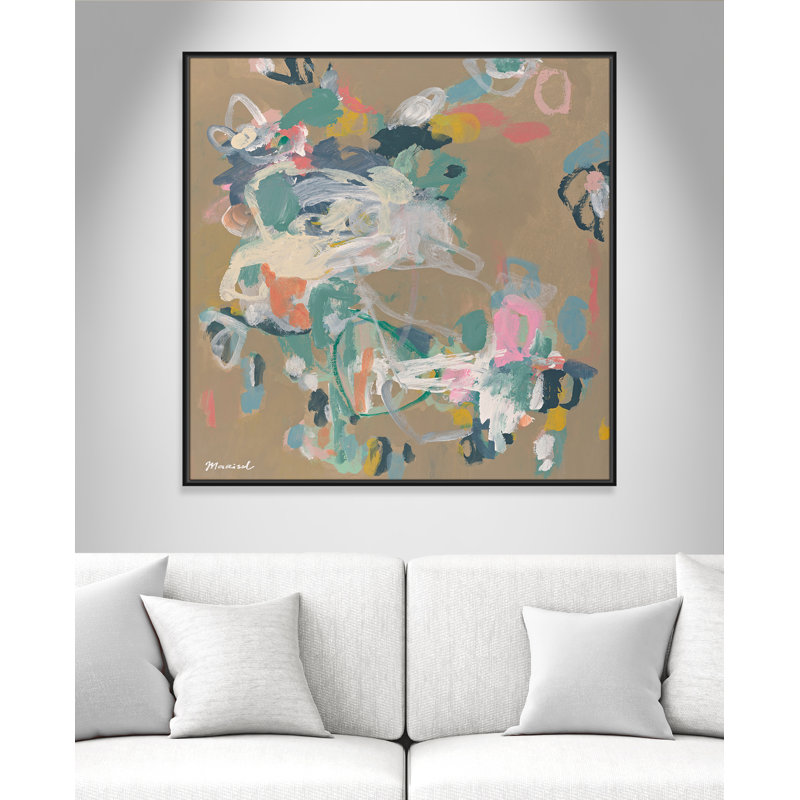 «Abstract Flow Square», reproduction par Marisol Evora, H 41,5 po x l 41,5 po, Noir