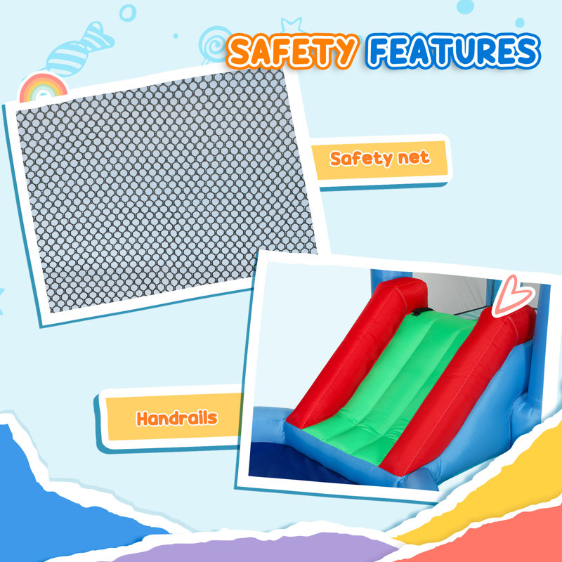 4 in 1 Inflatable Bounce House, Bouncy Castle with Blower