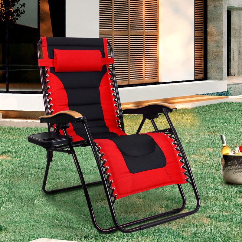 Syril Folding Zero Gravity Chair, Red