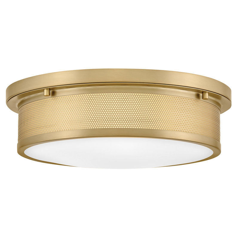 Hinkley Pierce Medium Flush Mount, Lacquered Brass