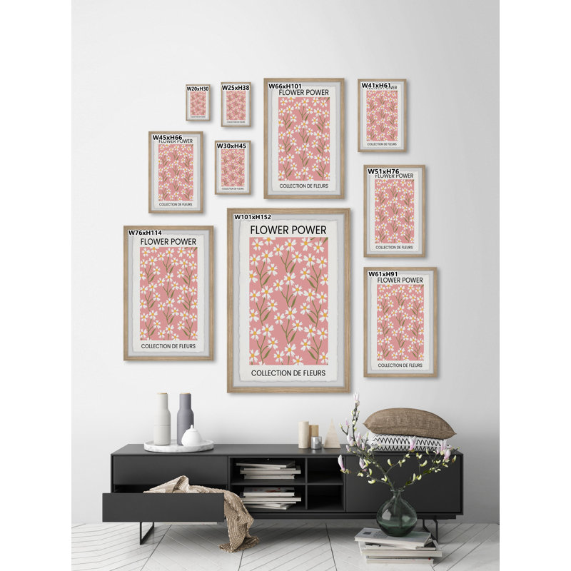 Collection De Fleurs 1 Piece Single Picture Frame Wall Art, 30cm H x 20cm W