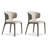 White Solid back side Chair(Set of 2)
