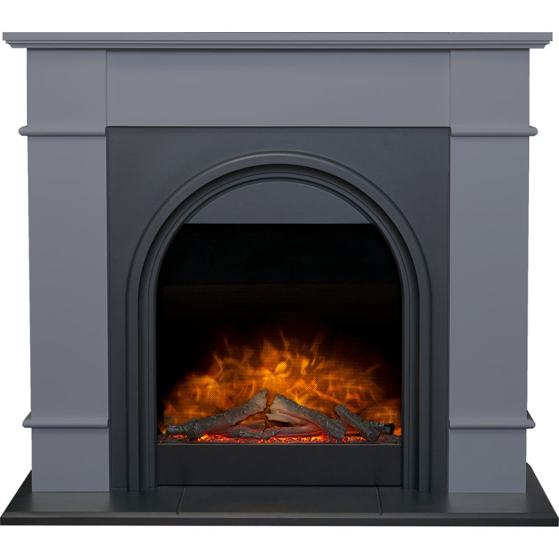 Chesterfield Adam 110cm W Electric Fireplace with 6824 BTU, Grey