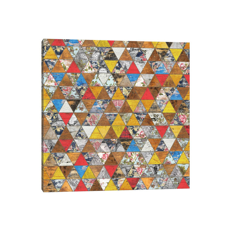 Rustic Geometry II by Diego Tirigall - Wrapped Canvas Painting, 30.48 cm H x 30.48 cm W