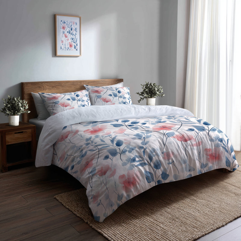 Ensemble de literie 3 pièces French Country - Housse de couette et coussin décoratif