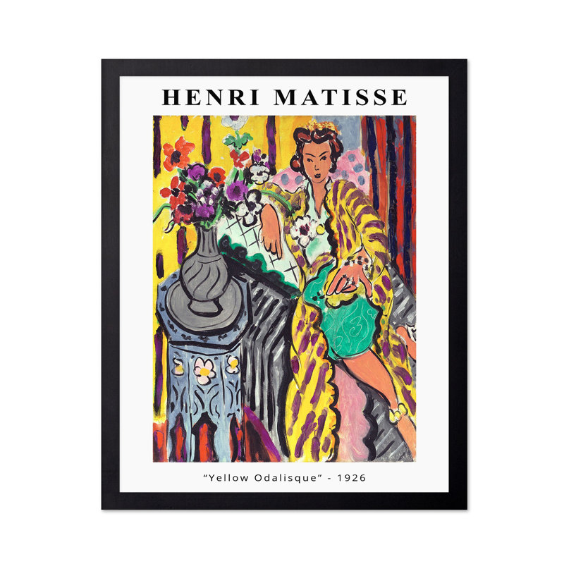 Henri Matisse - Odalisque jaune, Sans cadre, Affiche, H 18 po x l 24 po