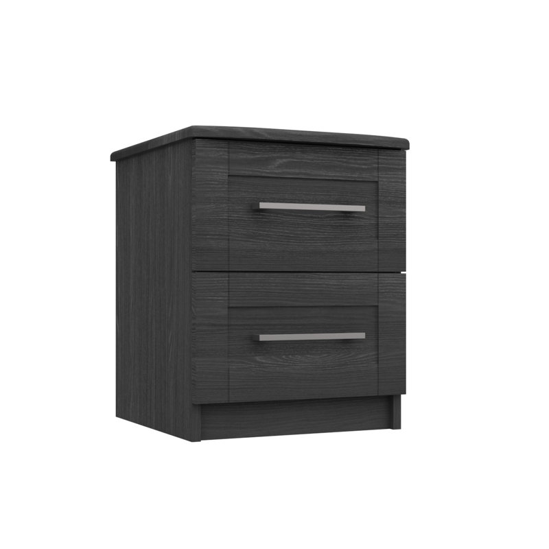 Alishma 39.8cm W Manufactured Wood Bedside Table, Graphite