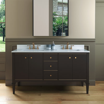 Foroogh 61"" Double Bathroom Vanity Set -  Rosdorf Park, A3AFD58A02F14861AF07A34D37245D16