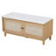 Banc en rotin avec rangement et siège rembourré Boho-1651361752