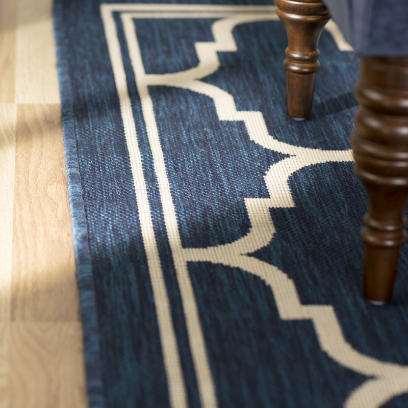 Tapis d'intérieur / extérieur à motif géométrique Reid Performance, Rectangle 8 pi x 11 pi