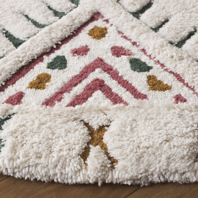 Anniece 920 Area Rug In Ivory / Pink, Round 6'