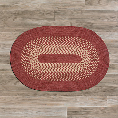Tapis réversible en mélange de laine Paden - bois de rose